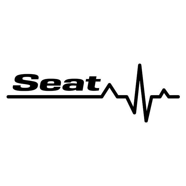 Car & Motorbike Stickers: Cardiogram Seat