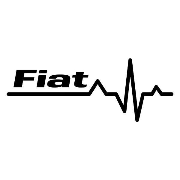 Car & Motorbike Stickers: Cardiogram Fiat