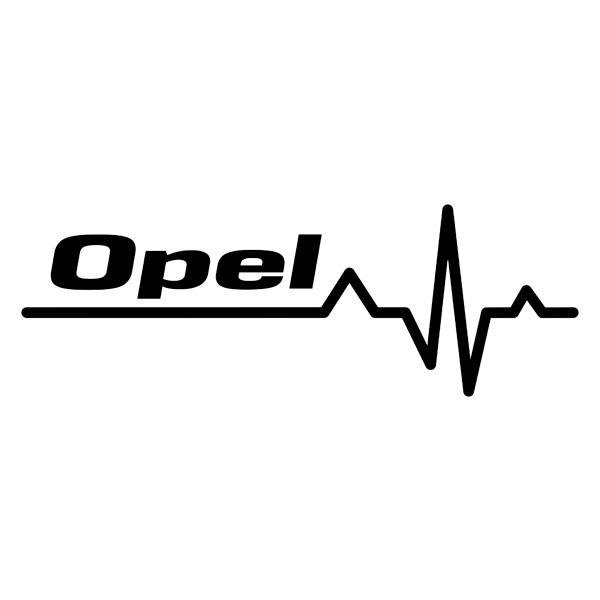 Car & Motorbike Stickers: Cardiogram Opel