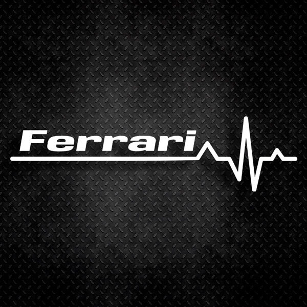 Car & Motorbike Stickers: Cardiogram Ferrari 0