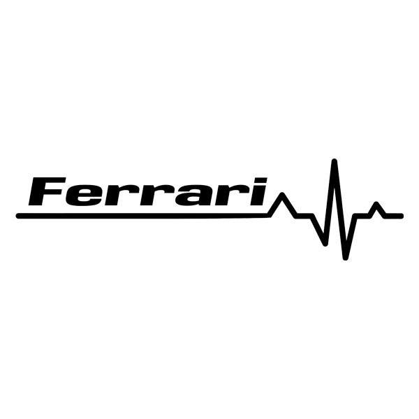 Car & Motorbike Stickers: Cardiogram Ferrari