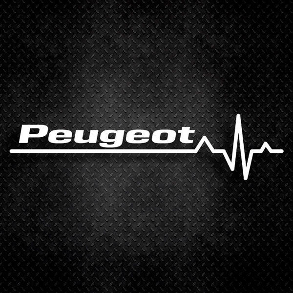 Car & Motorbike Stickers: Cardiogram Peugeot