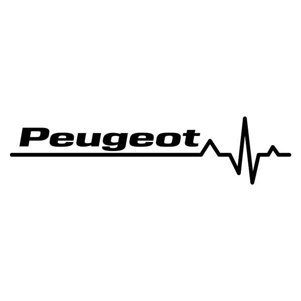 Car & Motorbike Stickers: Cardiogram Peugeot