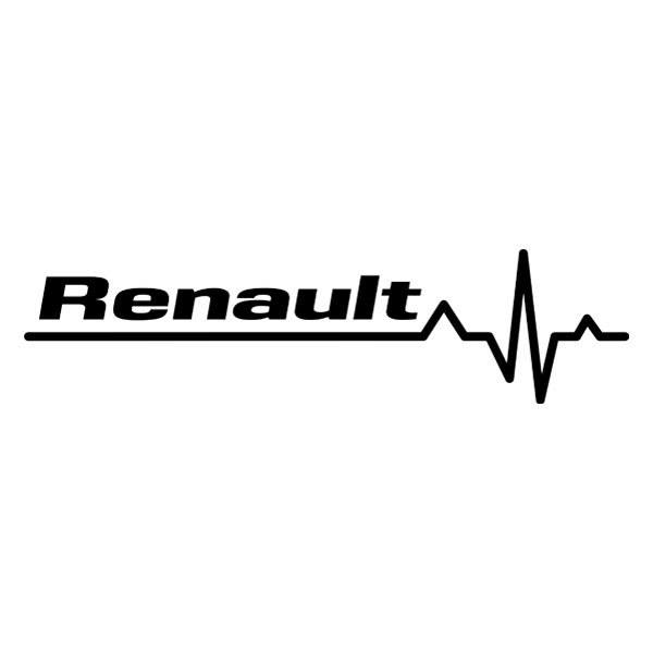 Car & Motorbike Stickers: Cardiogram Renault