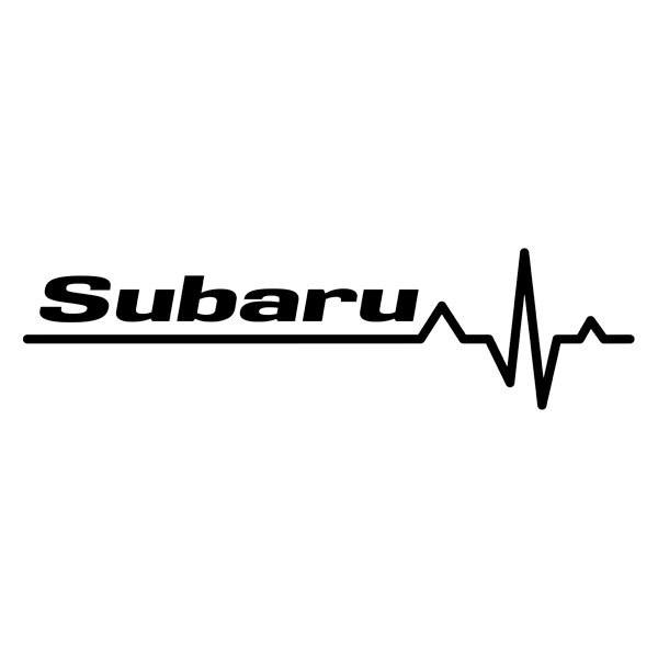 Car & Motorbike Stickers: Cardiogram Subaru