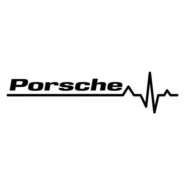 Car & Motorbike Stickers: Cardiogram Porsche