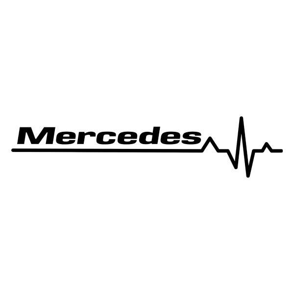 Car & Motorbike Stickers: Cardiogram Mercedes