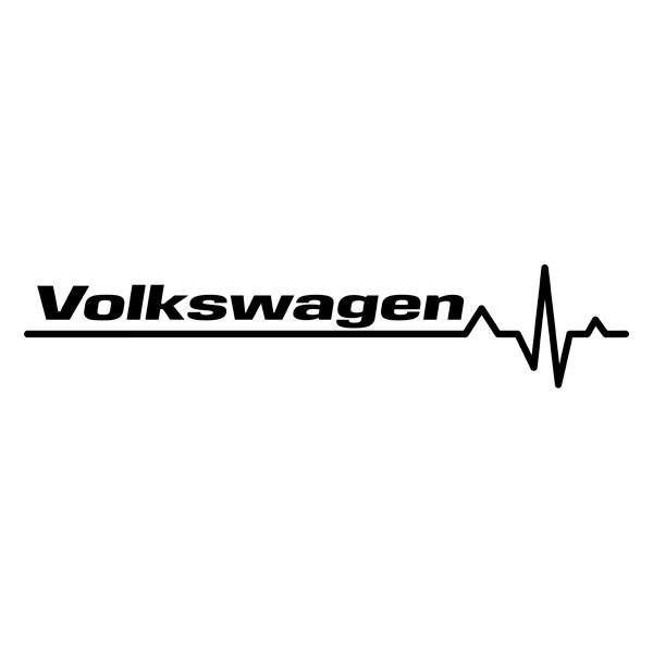 Car & Motorbike Stickers: Cardiogram Volkswagen