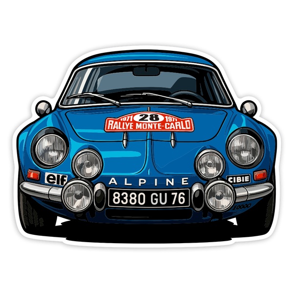 Car & Motorbike Stickers: Alpine Rally Monte Carlo Car