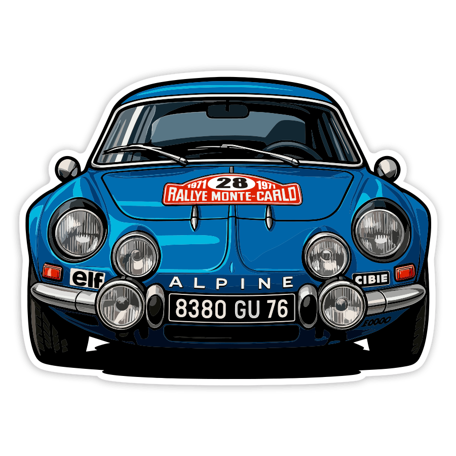 Car & Motorbike Stickers: Alpine Rally Monte Carlo Car