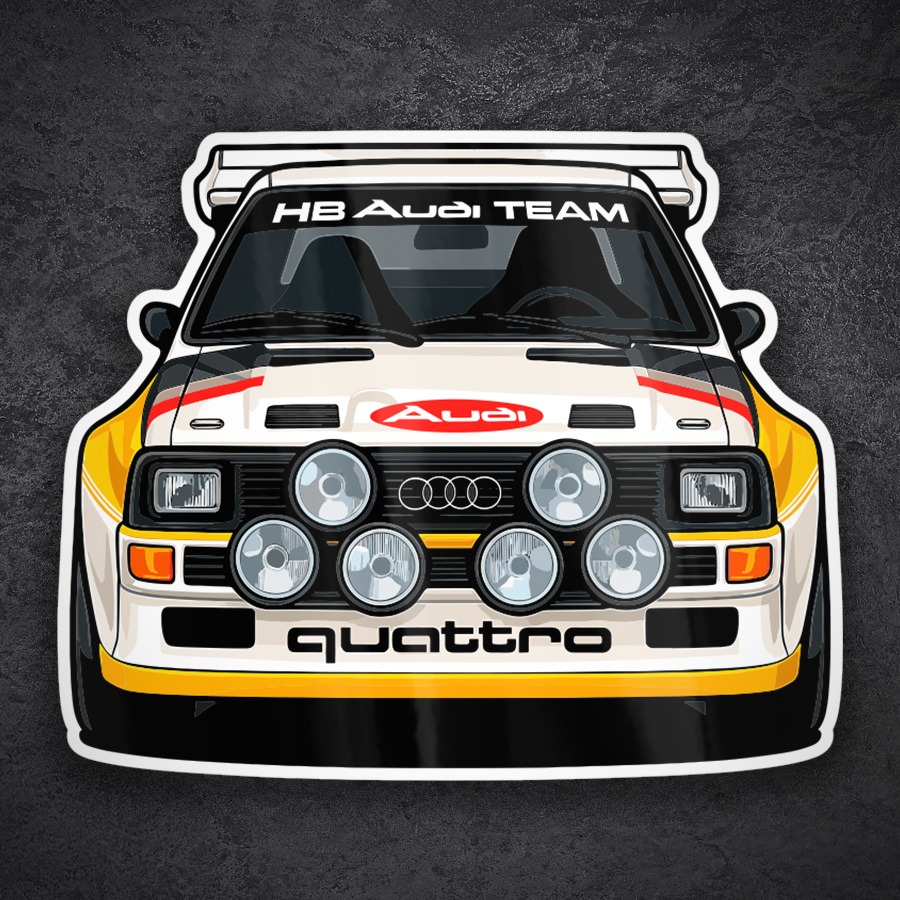 Car & Motorbike Stickers: Audi Quattro Rally Car