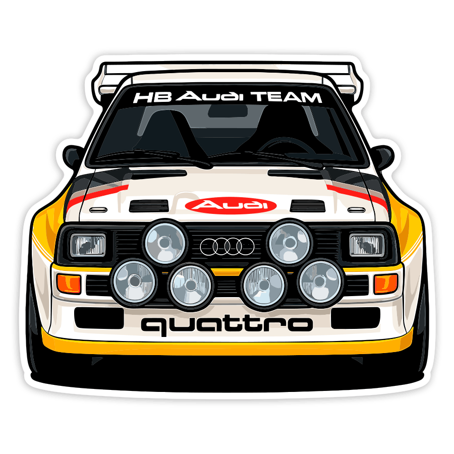Car & Motorbike Stickers: Audi Quattro Rally Car