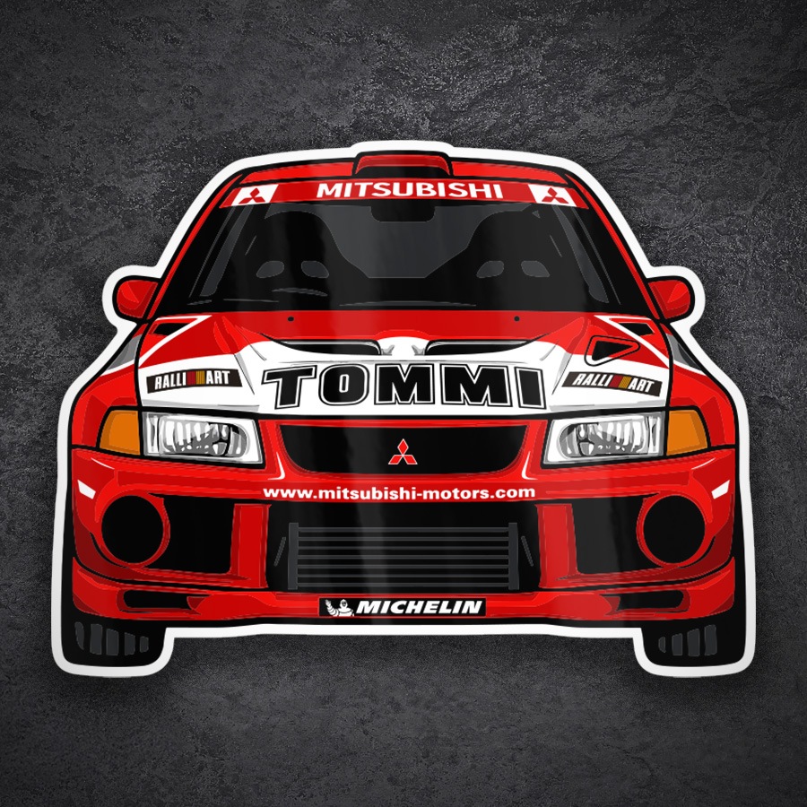 Car & Motorbike Stickers: Mitsubishi Lancer Tommi Rally Car
