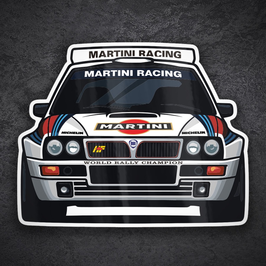 Car & Motorbike Stickers: Lancia Delta Martini Rally Car