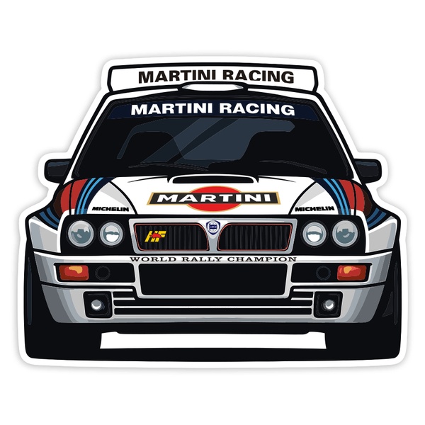 Car & Motorbike Stickers: Lancia Delta Martini Rally Car