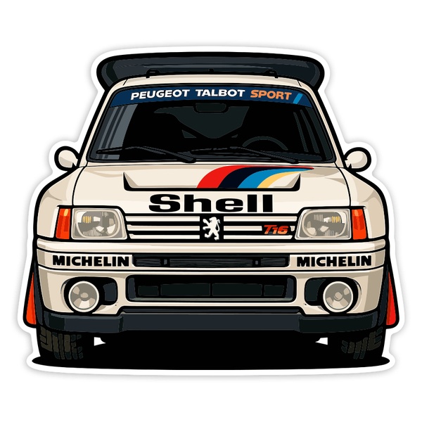 Car & Motorbike Stickers: Peugeot 205 T16 Rally Car