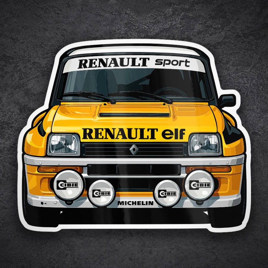 Car & Motorbike Stickers: Renault 5 Turbo Rally Car