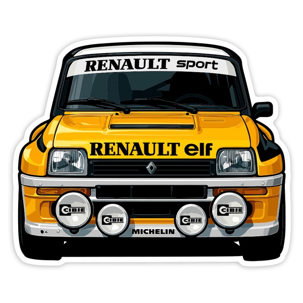 Car & Motorbike Stickers: Renault 5 Turbo Rally Car