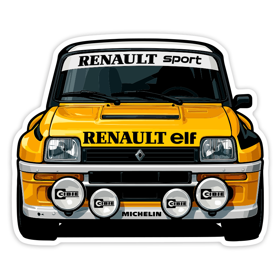 Car & Motorbike Stickers: Renault 5 Turbo Rally Car