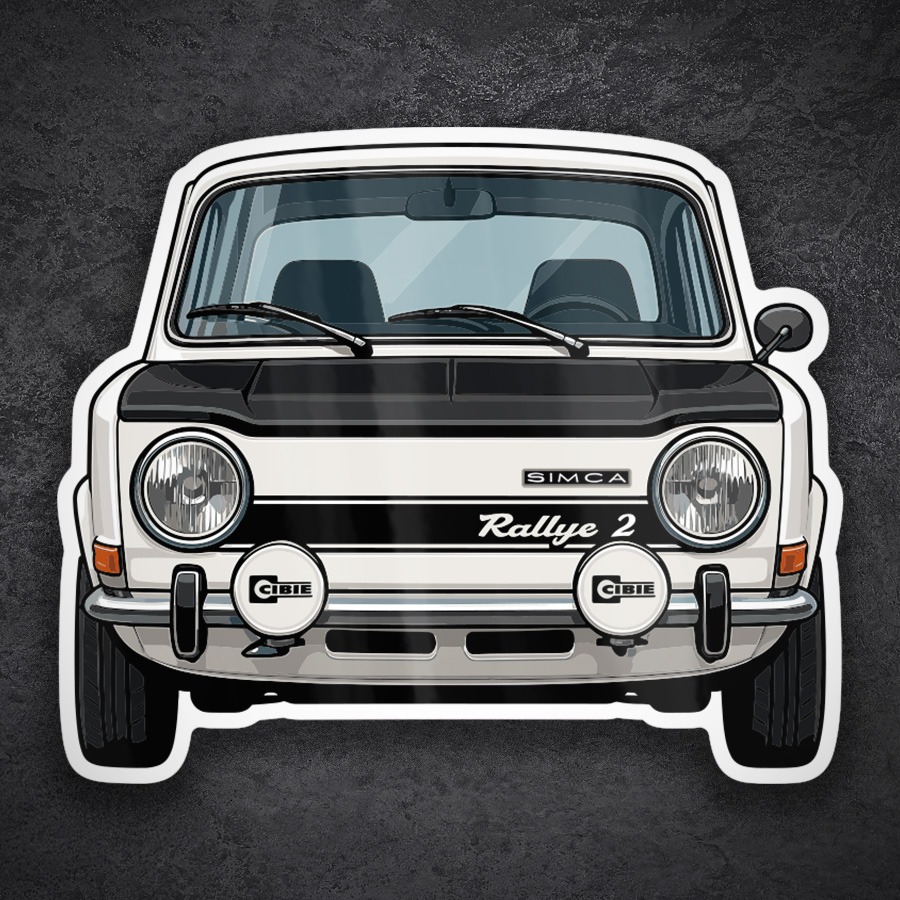 Car & Motorbike Stickers: Simca Rallye 2 Car