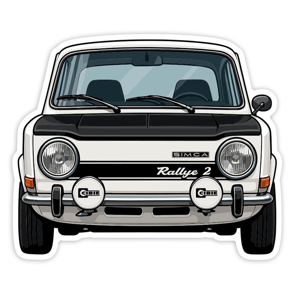 Car & Motorbike Stickers: Simca Rallye 2 Car