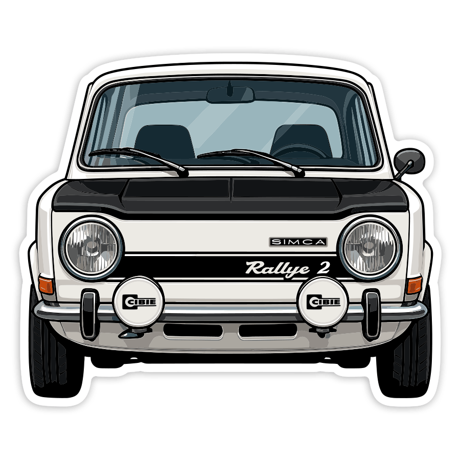 Car & Motorbike Stickers: Simca Rallye 2 Car
