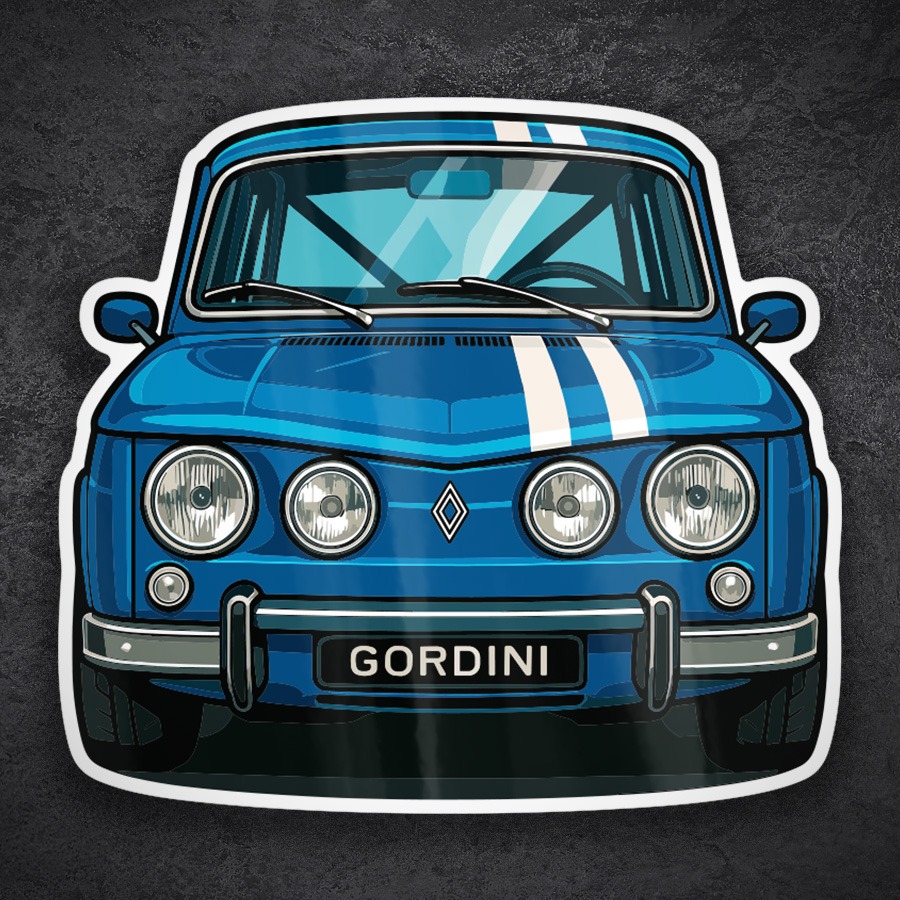 Car & Motorbike Stickers: Renault 8 Gordini Car