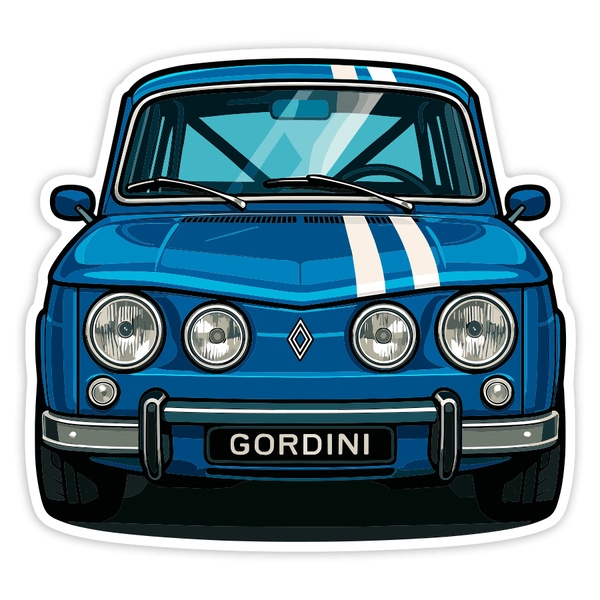 Car & Motorbike Stickers: Renault 8 Gordini Car