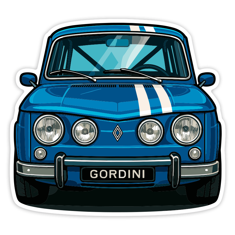 Car & Motorbike Stickers: Renault 8 Gordini Car