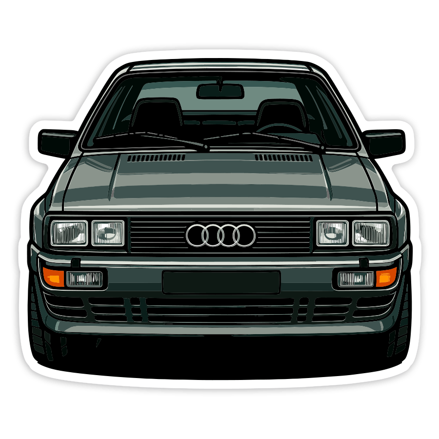 Car & Motorbike Stickers: Classic Audi Quattro Car