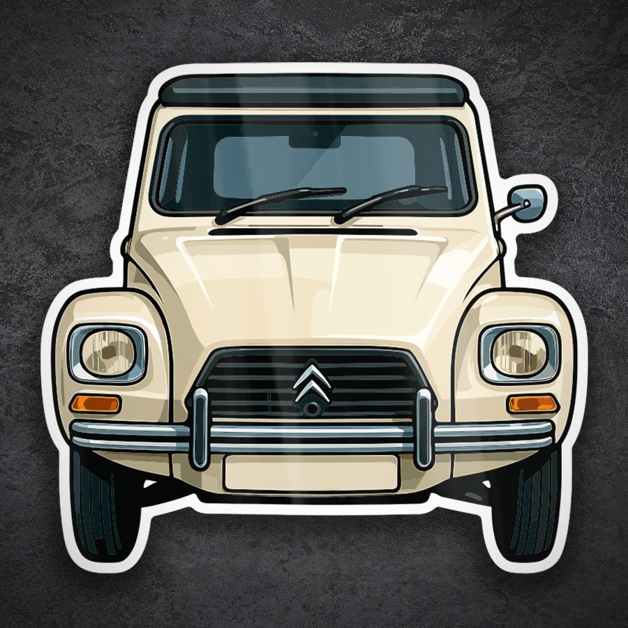Car & Motorbike Stickers: Citroën Dyane Car