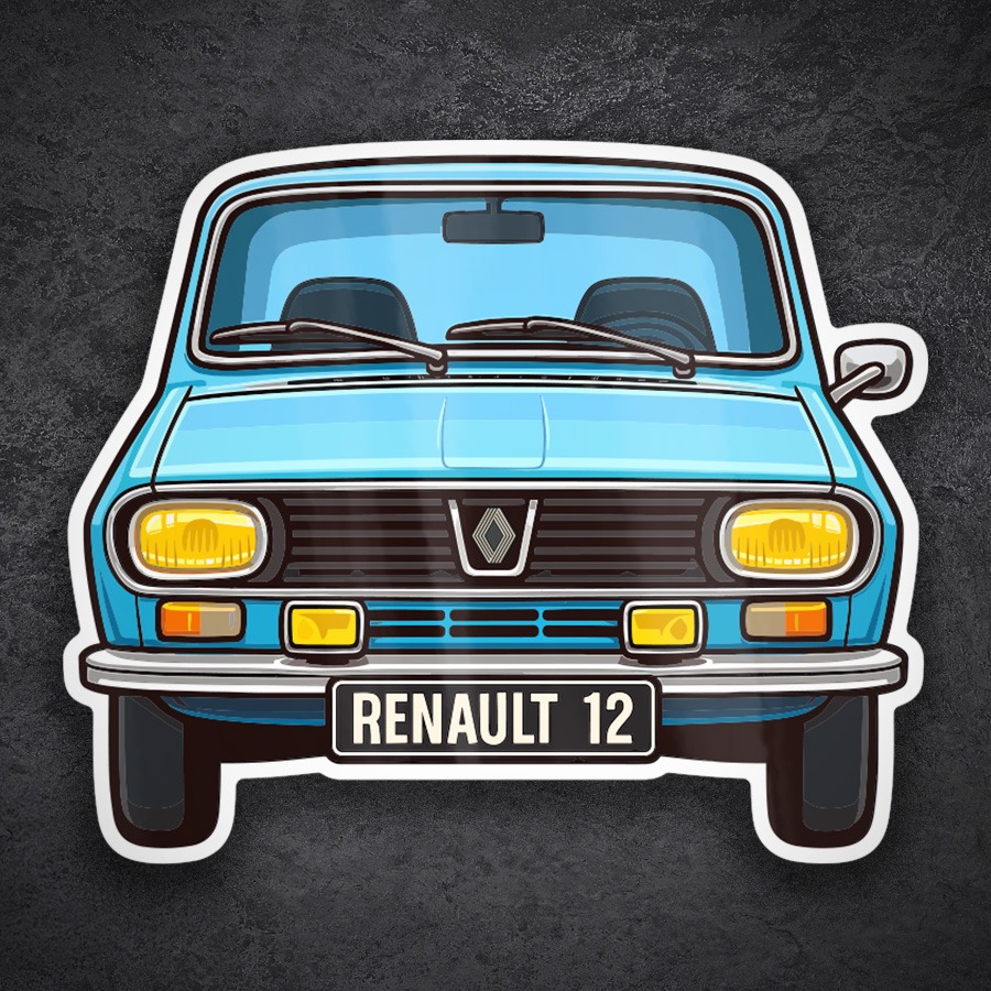 Car & Motorbike Stickers: Renault 12 Car