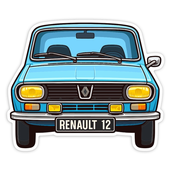 Car & Motorbike Stickers: Renault 12 Car