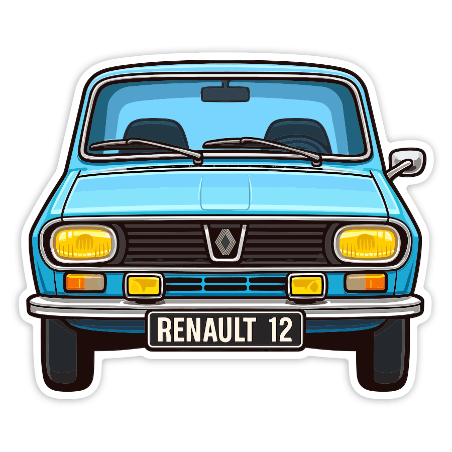 Car & Motorbike Stickers: Renault 12 Car