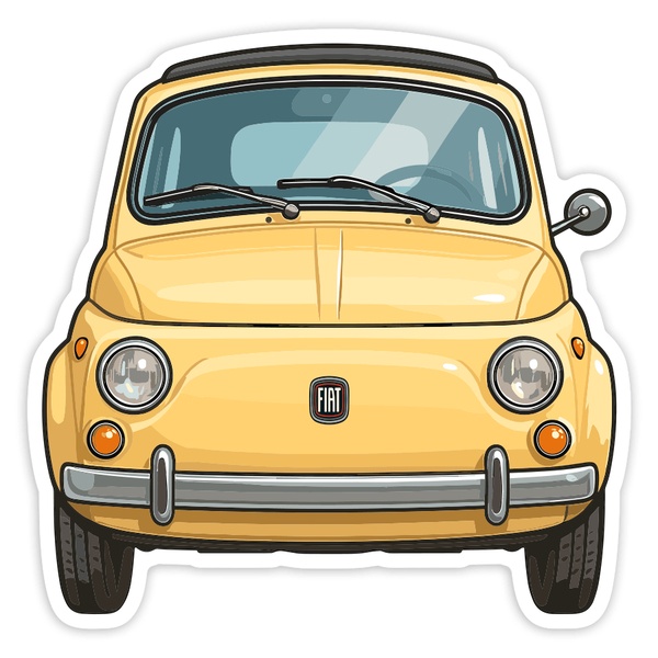Car & Motorbike Stickers: Classic Fiat 500 Car