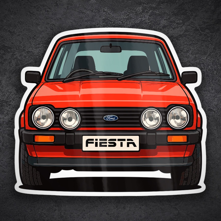 Car & Motorbike Stickers: Classic Ford Fiesta Car