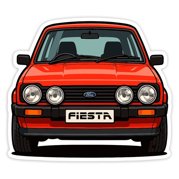 Car & Motorbike Stickers: Classic Ford Fiesta Car
