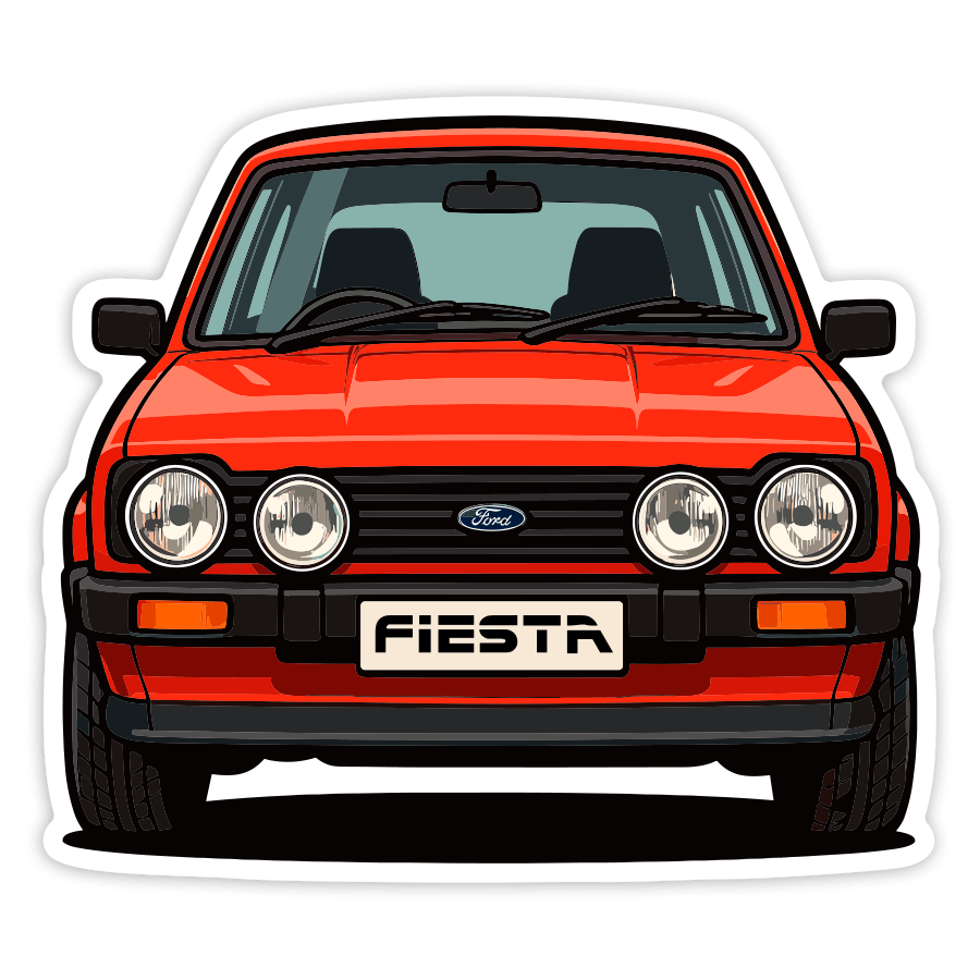 Car & Motorbike Stickers: Classic Ford Fiesta Car