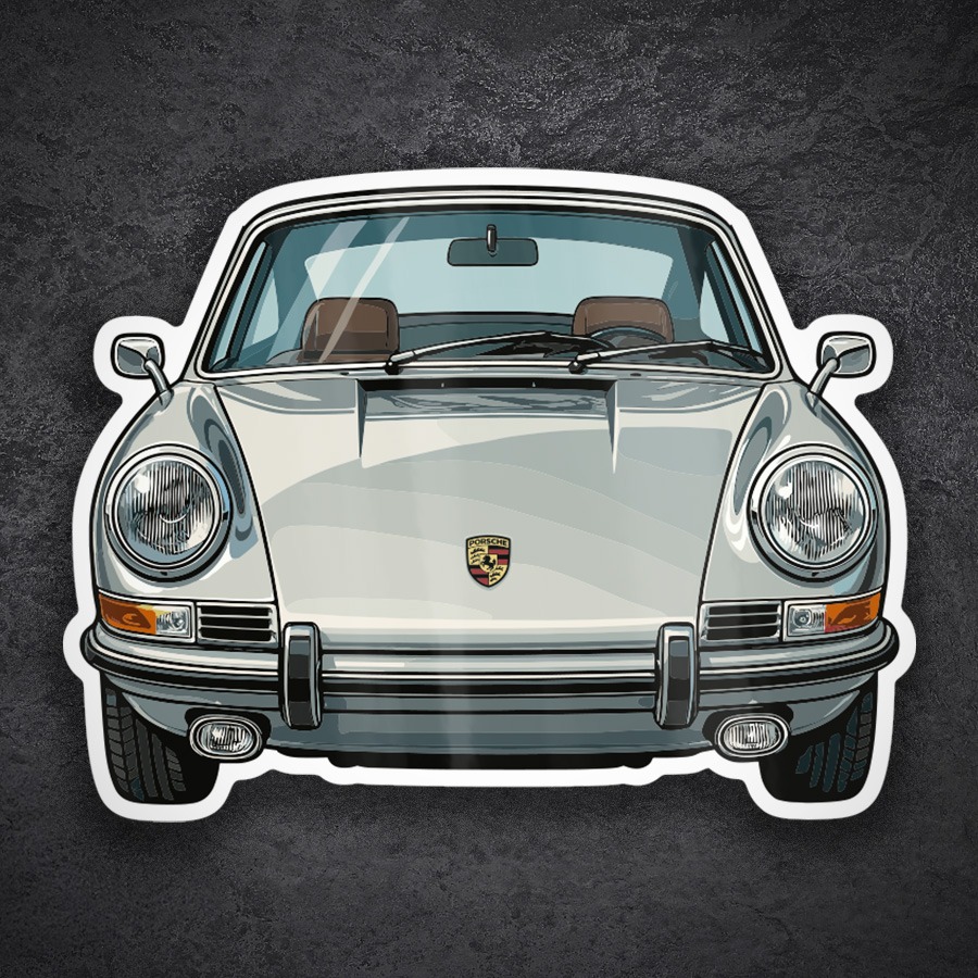 Car & Motorbike Stickers: Classic Porsche 911 Car