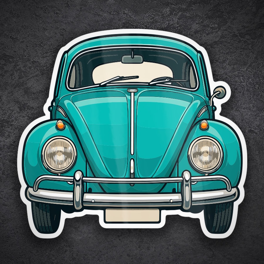 Car & Motorbike Stickers: Volkswagen Beetle Car