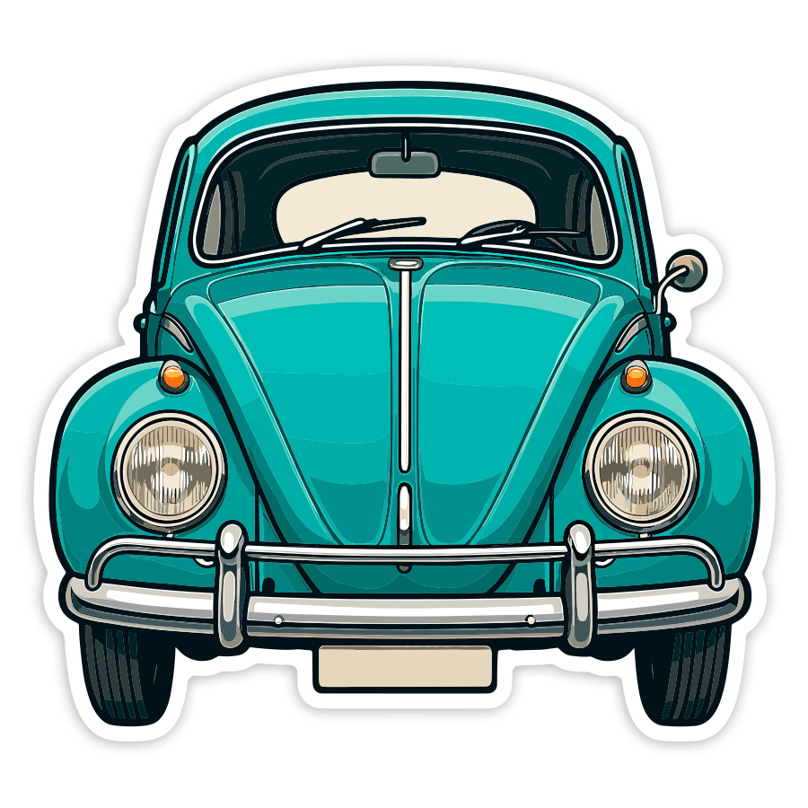 Car & Motorbike Stickers: Volkswagen Beetle Car
