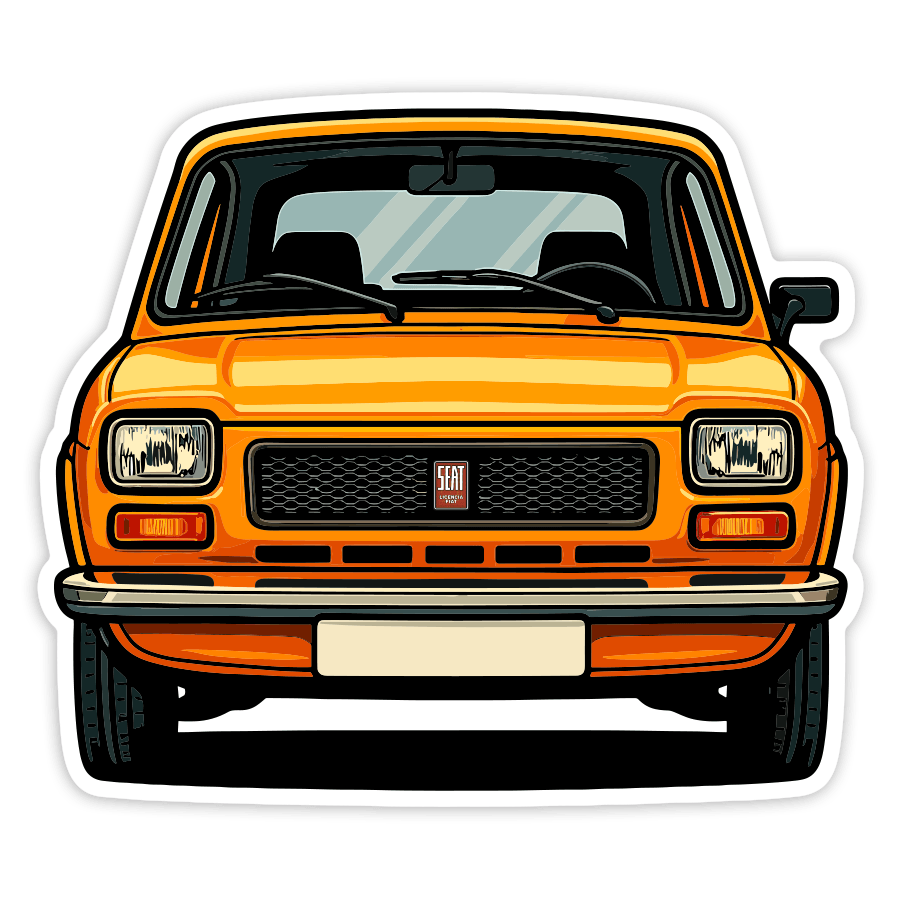 Car & Motorbike Stickers: SEAT 127 Car