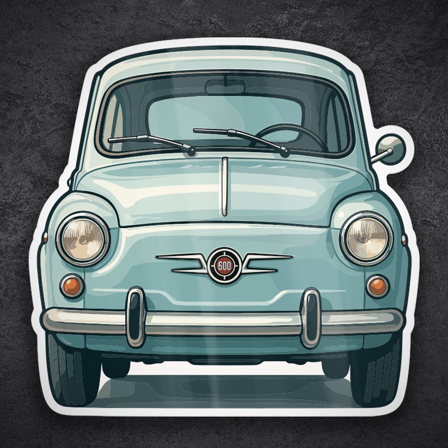 Car & Motorbike Stickers: SEAT 600 Car