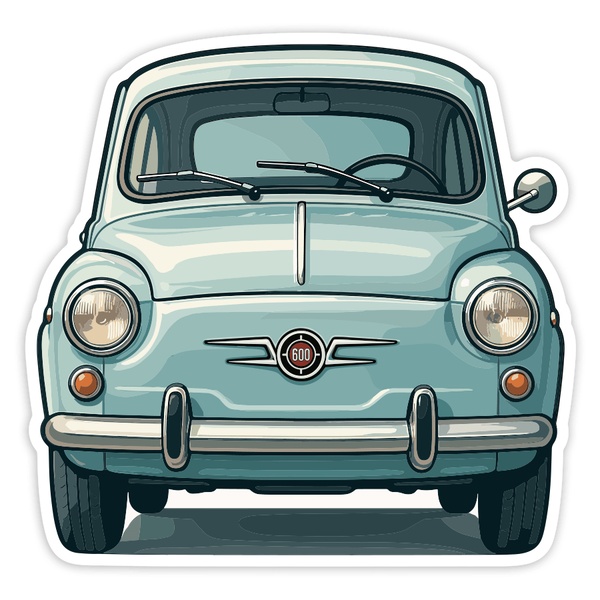 Car & Motorbike Stickers: SEAT 600 Car