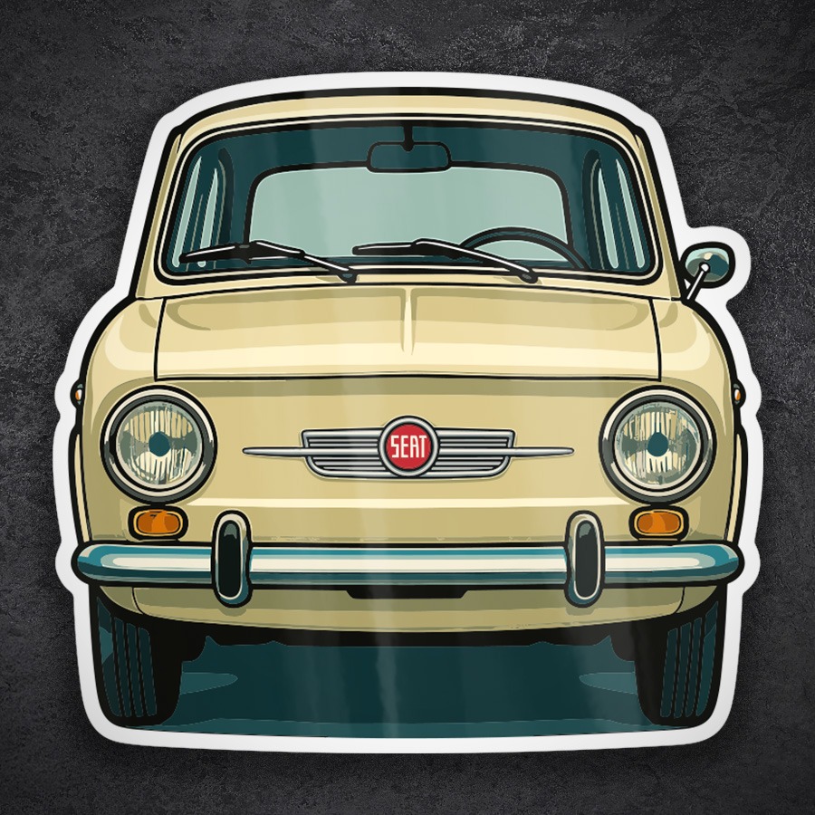 Car & Motorbike Stickers: SEAT 850 Car
