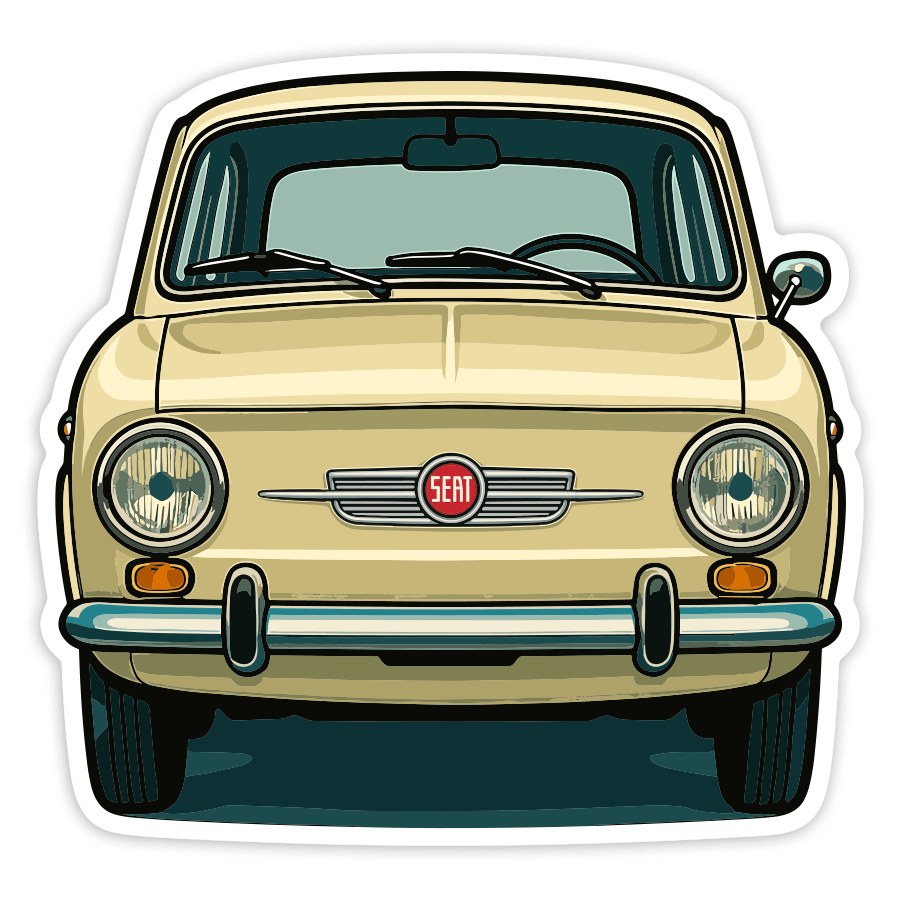 Car & Motorbike Stickers: SEAT 850 Car