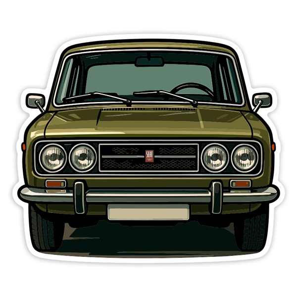 Car & Motorbike Stickers: SEAT 124 Car