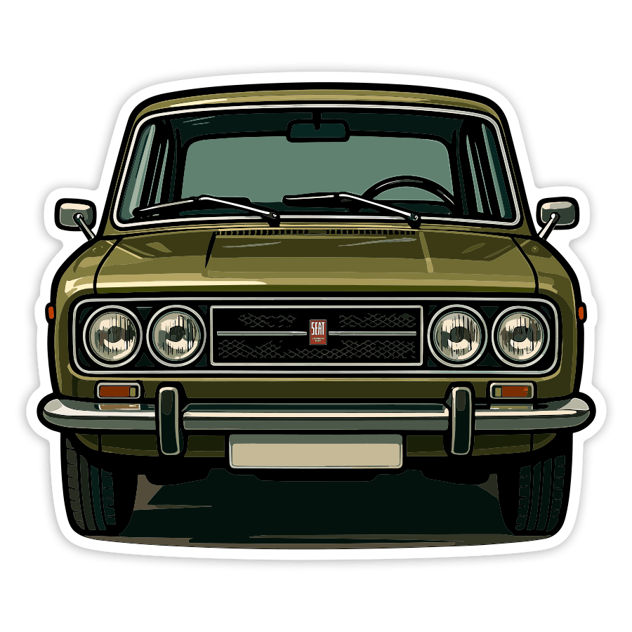 Car & Motorbike Stickers: SEAT 124 Car