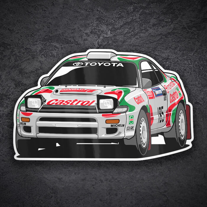 Car & Motorbike Stickers: Toyota Celica ST185 Castrol