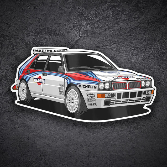 Car & Motorbike Stickers: Lancia Delta Integrale Martini